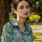 Organza Shirt-Teal Green